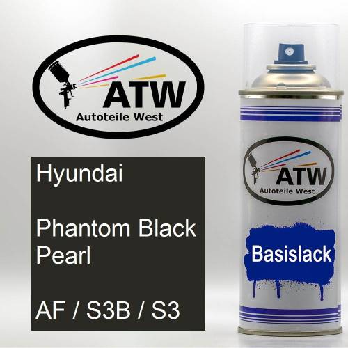 Hyundai, Phantom Black Pearl, AF / S3B / S3: 400ml Sprühdose, von ATW Autoteile West.